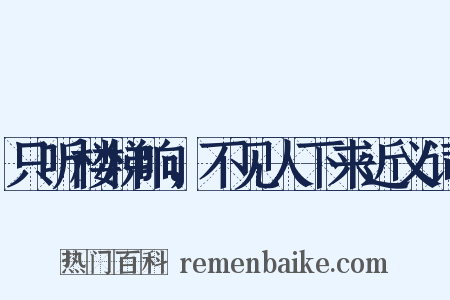 只听楼梯响，不见人下来近义词是什么意思的图片
